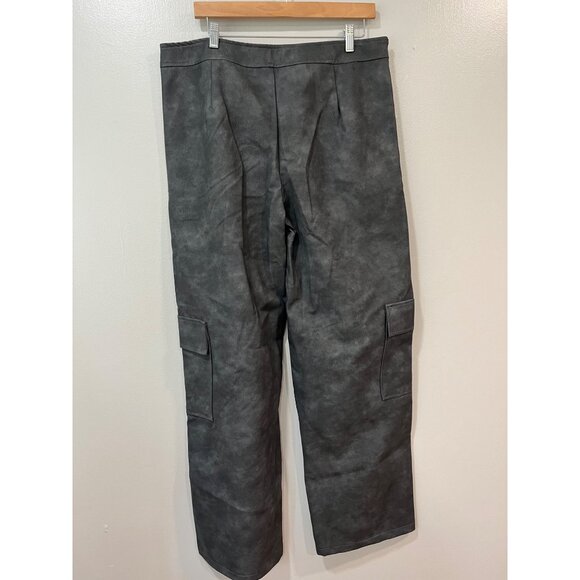 Prettylittlething Women's Pants Size 10 Dark Gray Cargo NWT - Picture 4 of 12